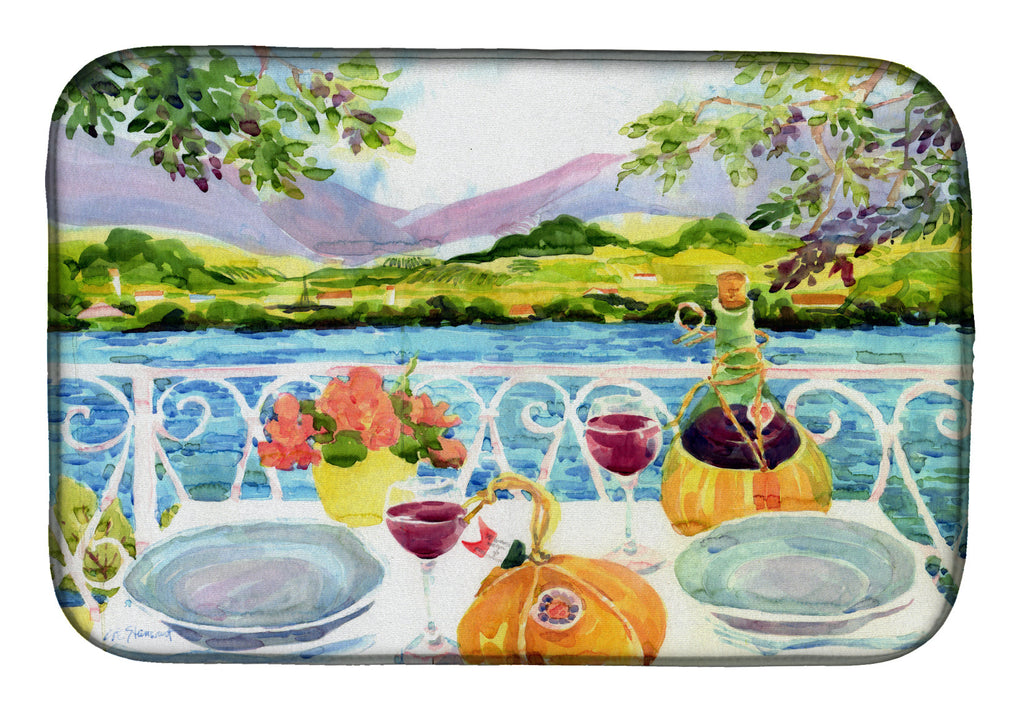 Afternoon of Grape Delights Wine Dish Drying Mat Absorbent Dish Drying Mat Pad for Kitchen Counter Dish Drainer Mat for Countertop, 14 x 21", Multicolor