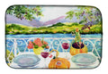 Afternoon of Grape Delights Wine Dish Drying Mat Absorbent Dish Drying Mat Pad for Kitchen Counter Dish Drainer Mat for Countertop, 14 x 21", Multicolor