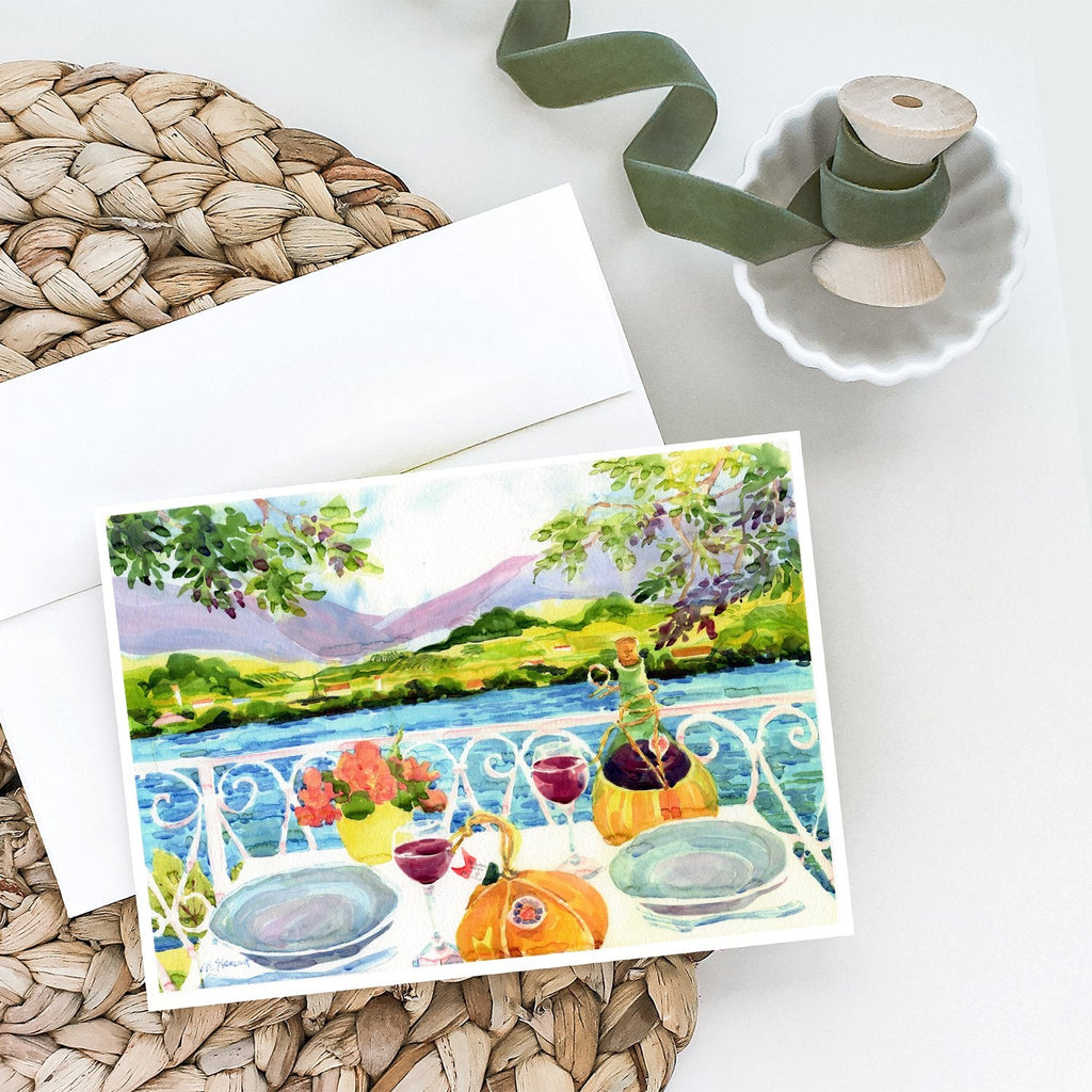 Afternoon of Grape Delights Wine Greeting Cards Pack of 8 Blank Cards with Envelopes Whimsical A7 Size 5x7