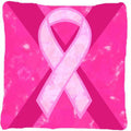 Breast Cancer Battle Flag Decorative Throw Pillow 14x14 Indoor Outdoor Accent Cushion, Fabric Cover with Insert for Sofa, Bed, Porch & Living Room