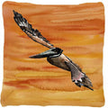 Pelican Decorative Throw Pillow 14x14 Indoor Outdoor Accent Cushion, Fabric Cover with Insert for Sofa, Bed, Porch & Living Room