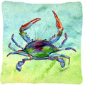 Crab Decorative Throw Pillow 14x14 Indoor Outdoor Accent Cushion, Fabric Cover with Insert for Sofa, Bed, Porch & Living Room