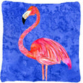 Flamingo Decorative Throw Pillow 14x14 Indoor Outdoor Accent Cushion, Fabric Cover with Insert for Sofa, Bed, Porch & Living Room