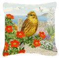 Yellowhammer by Sarah Adams Decorative Throw Pillow 14x14 Indoor Outdoor Accent Cushion, Fabric Cover with Insert for Sofa, Bed, Porch & Living Room