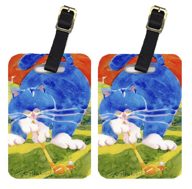 Big Blue the Cat Golfer Luggage Tag