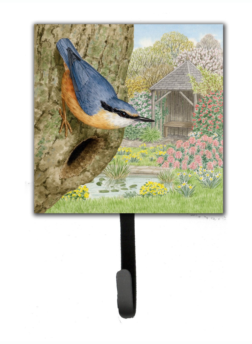 Nuthatch by Sarah Adams Leash or Key Holder Wall Hooks, Key Hooks Holder, Coat Rack Wall Mount, Coat Hooks, Hooks for Hanging Keys, Towels, Aprons, Leashes