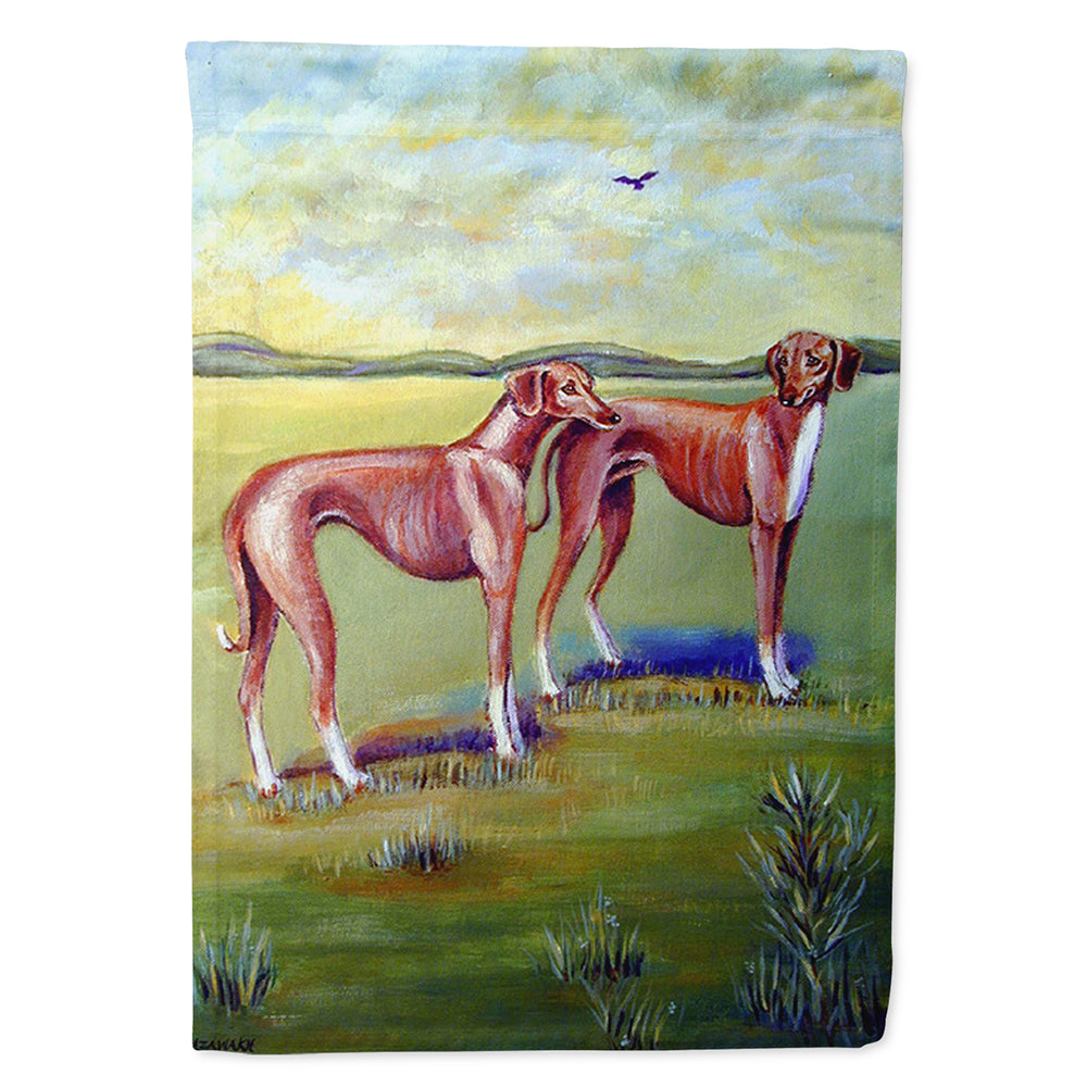 Azawakh Hound House Flag 28x40 Porch Sleeve Pole Decorative Outside Yard Banner Artwork Wall Hanging, Polyester