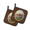 Azawakh Hound Pot Holder Set of 2 Heat Resistant Quilted Hot Pads 7.5 x 7.5 Inch, Insulated Kitchen Trivets for Cooking & Baking