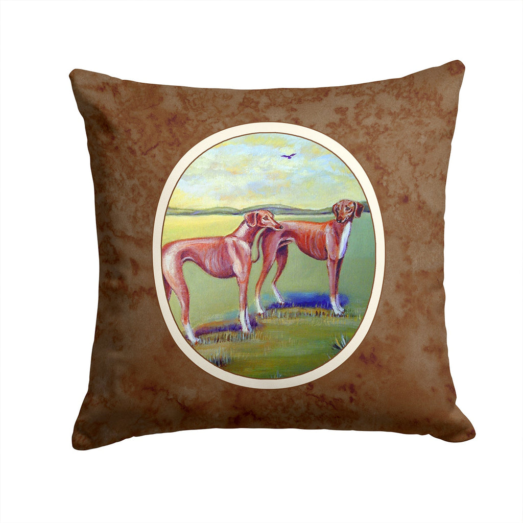 Azawakh Hound Decorative Throw Pillow 14x14 Indoor Outdoor Accent Cushion, Fabric Cover with Insert for Sofa, Bed, Porch & Living Room
