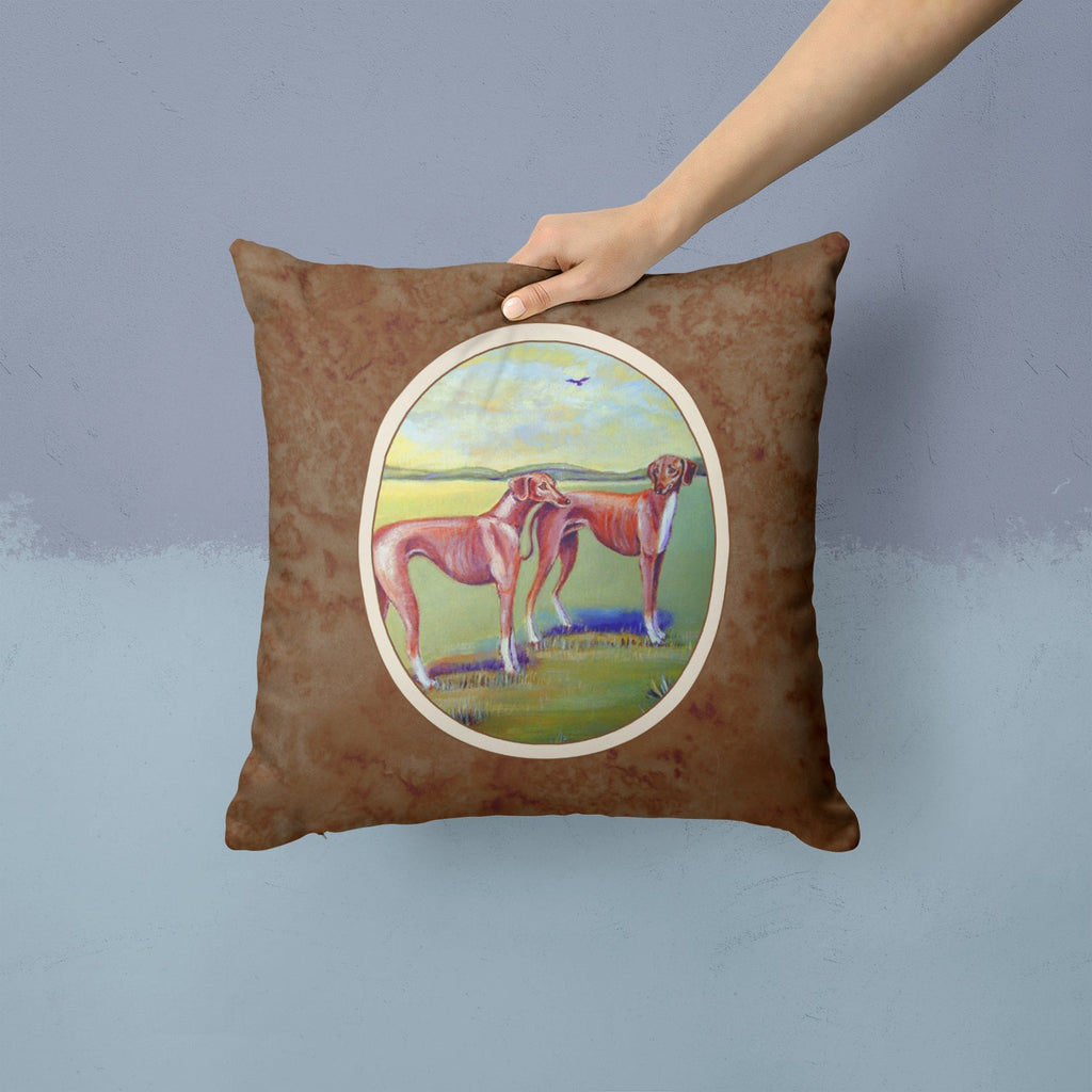Azawakh Hound Decorative Throw Pillow 14x14 Indoor Outdoor Accent Cushion, Fabric Cover with Insert for Sofa, Bed, Porch & Living Room