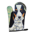 Basset Hound on the branch Oven Mitt Heat Resistant Thick Oven Mitt for Hot Pans and Oven, Kitchen Mitt Protect Hands, Cooking Baking Glove