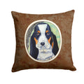Basset Hound on the branch Decorative Throw Pillow 14x14 Indoor Outdoor Accent Cushion, Fabric Cover with Insert for Sofa, Bed, Porch & Living Room