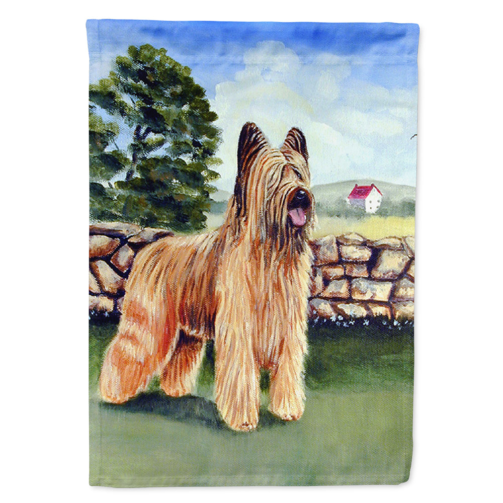 Briard House Flag 28x40 Porch Sleeve Pole Decorative Outside Yard Banner Artwork Wall Hanging, Polyester