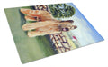 Briard Cutting Board Tempered Glass Kitchen Cutting Surface, Heat Resistant Chopping, Non-Slip Feet, Food Prep & Serving