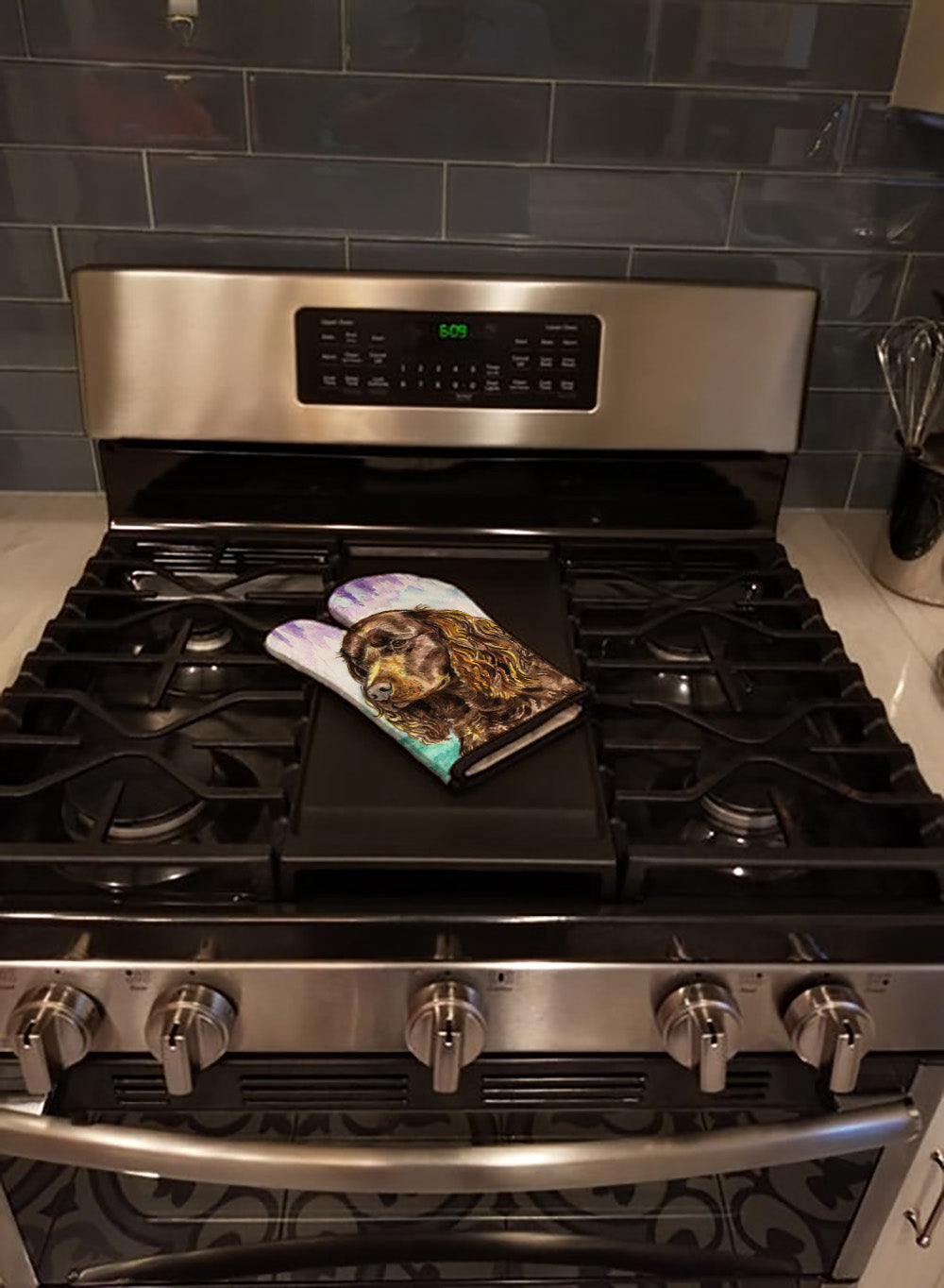 American Water Spaniel Oven Mitt Heat Resistant Thick Oven Mitt for Hot Pans and Oven, Kitchen Mitt Protect Hands, Cooking Baking Glove