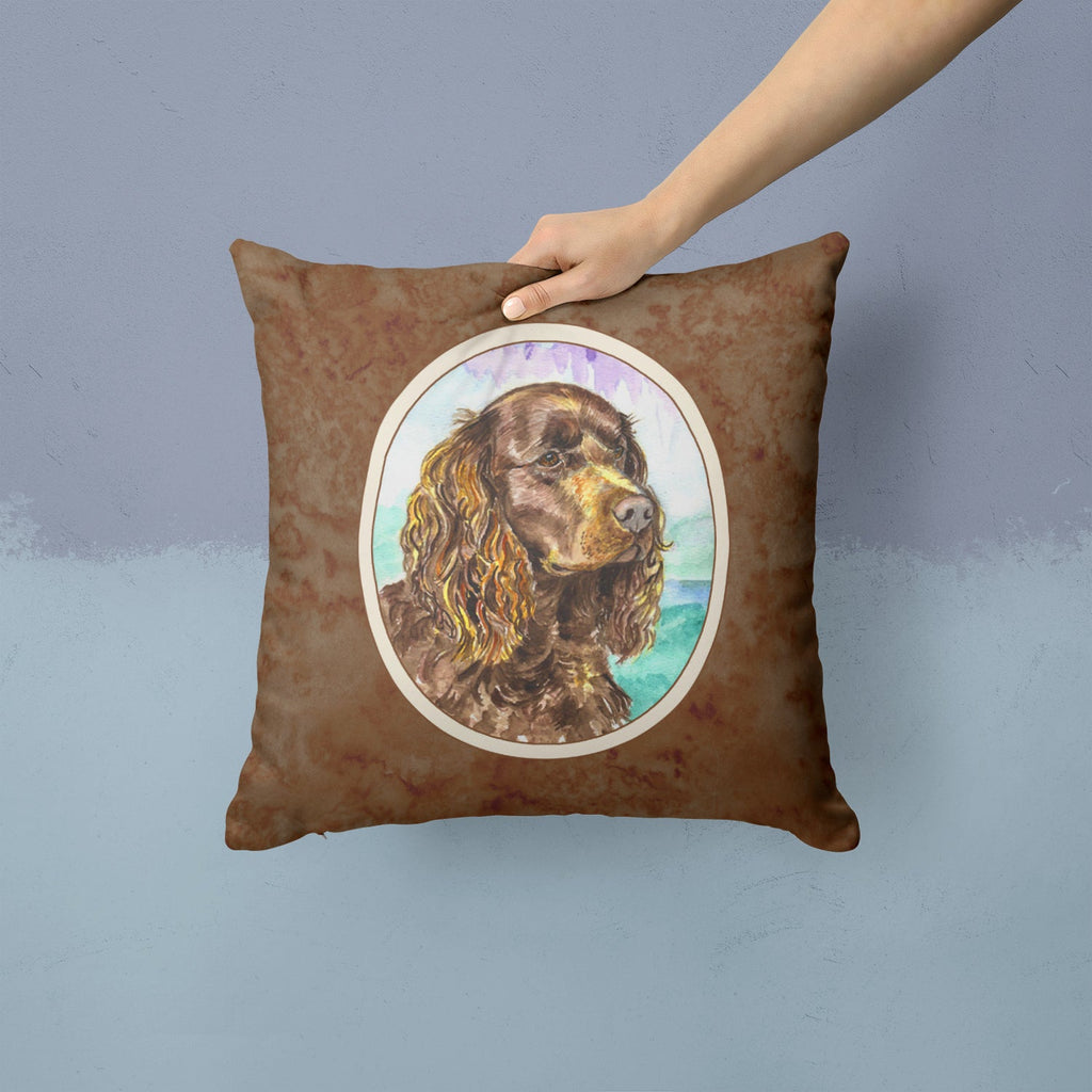 American Water Spaniel Decorative Throw Pillow 14x14 Indoor Outdoor Accent Cushion, Fabric Cover with Insert for Sofa, Bed, Porch & Living Room