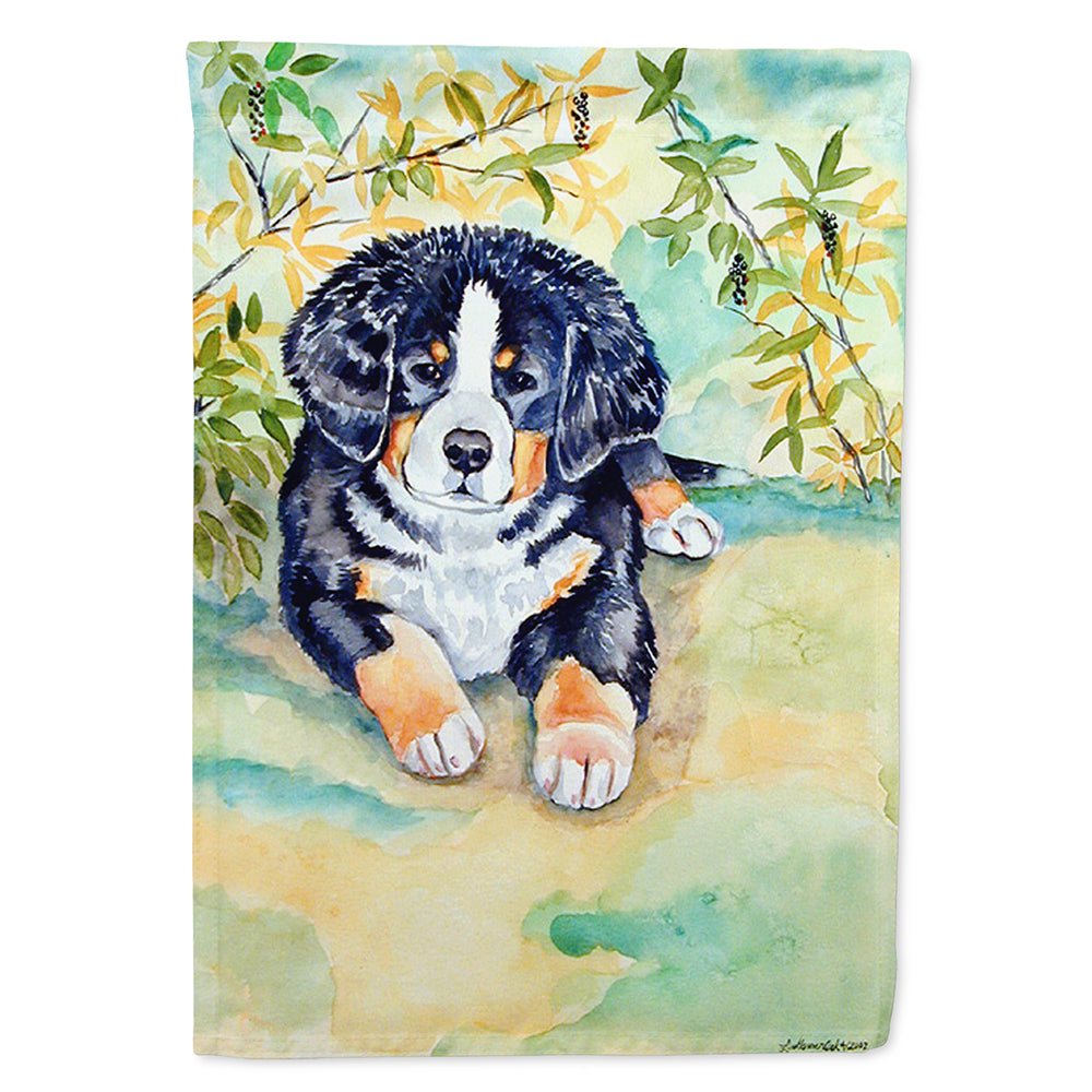 Bernese Mountain Dog Puppy House Flag 28x40 Porch Sleeve Pole Decorative Outside Yard Banner Artwork Wall Hanging, Polyester