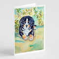 Bernese Mountain Dog Puppy Greeting Cards Pack of 8 Blank Cards with Envelopes Whimsical A7 Size 5x7
