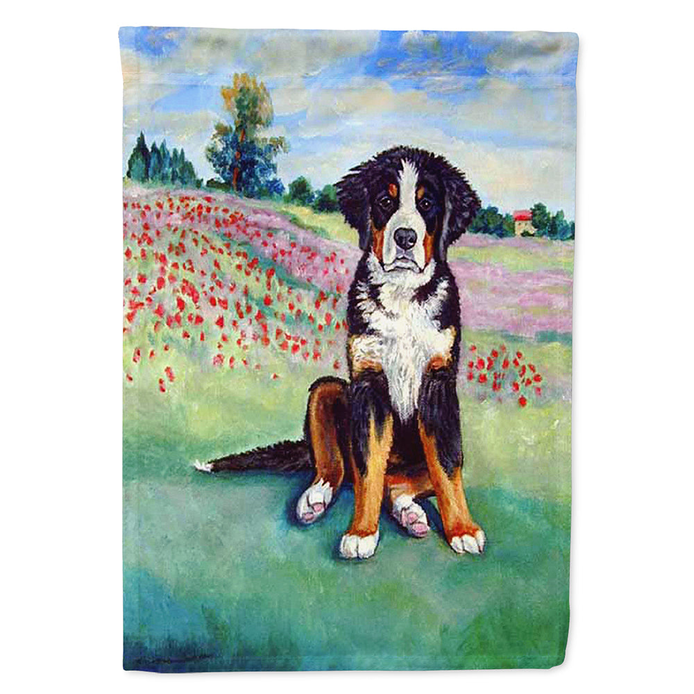 Bernese Mountain Dog House Flag 28x40 Porch Sleeve Pole Decorative Outside Yard Banner Artwork Wall Hanging, Polyester