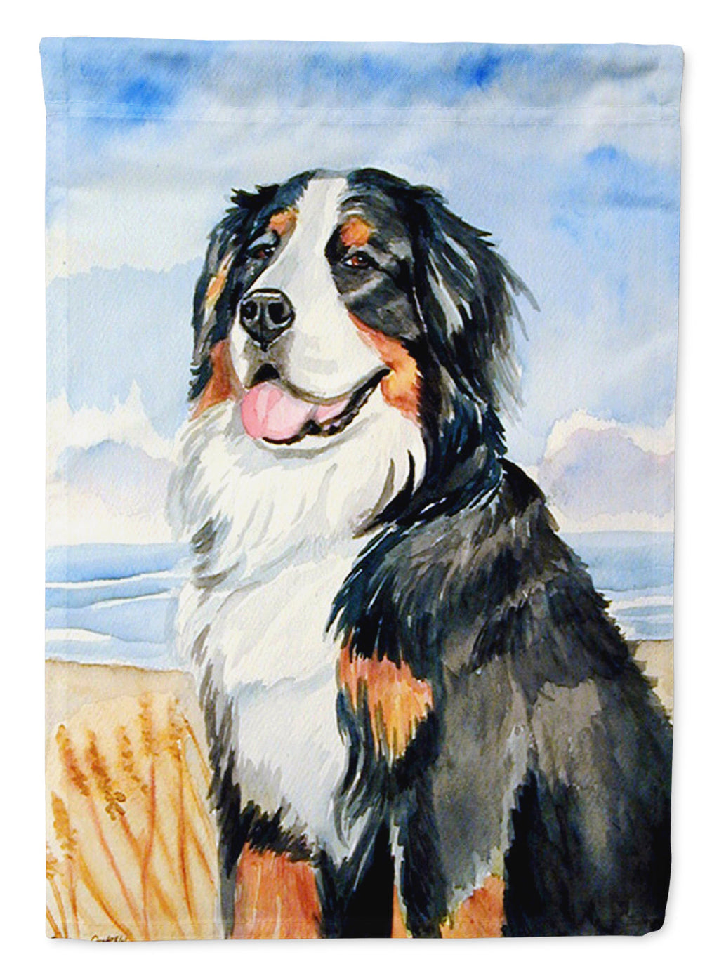 Momma's Love Bernese Mountain Dog House Flag 28x40 Porch Sleeve Pole Decorative Outside Yard Banner Artwork Wall Hanging, Polyester