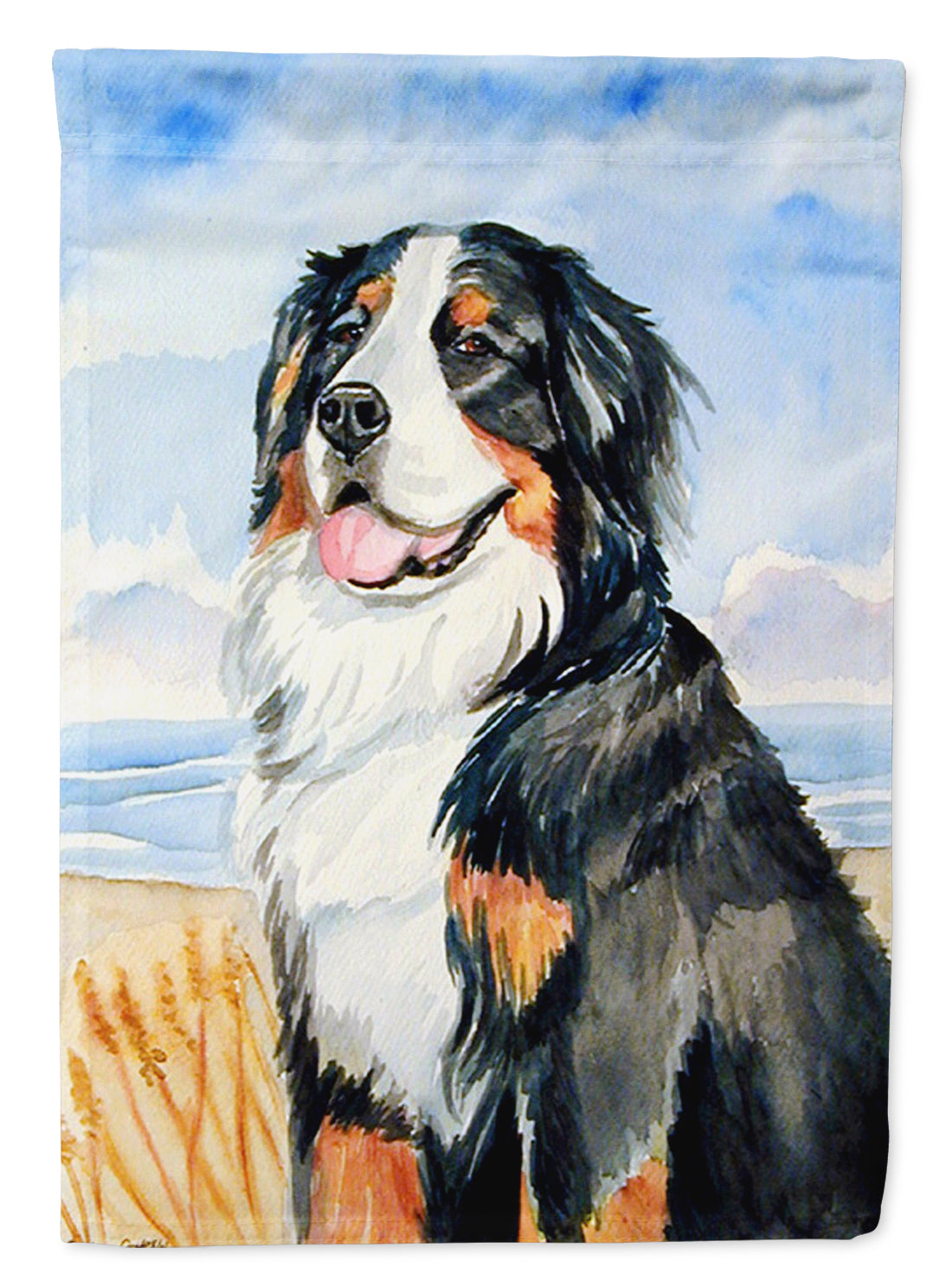Momma's Love Bernese Mountain Dog House Flag 28x40 Porch Sleeve Pole Decorative Outside Yard Banner Artwork Wall Hanging, Polyester