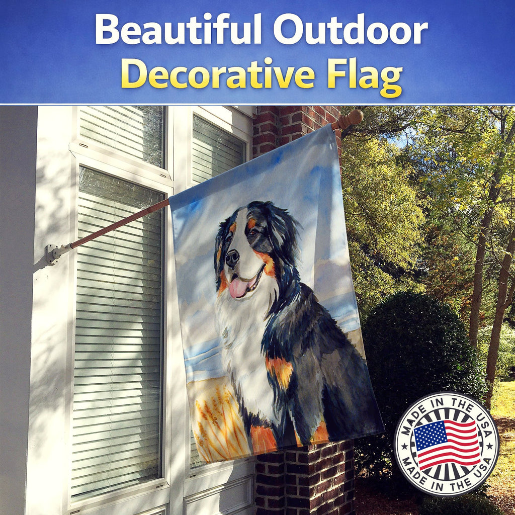 Momma's Love Bernese Mountain Dog House Flag 28x40 Porch Sleeve Pole Decorative Outside Yard Banner Artwork Wall Hanging, Polyester