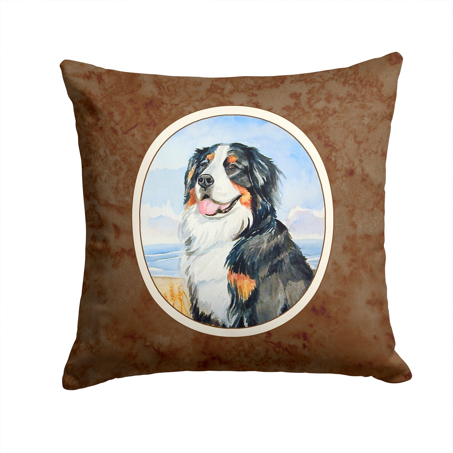 Momma's Love Bernese Mountain Dog Decorative Throw Pillow 14x14 Indoor Outdoor Accent Cushion, Fabric Cover with Insert for Sofa, Bed, Porch & Living Room