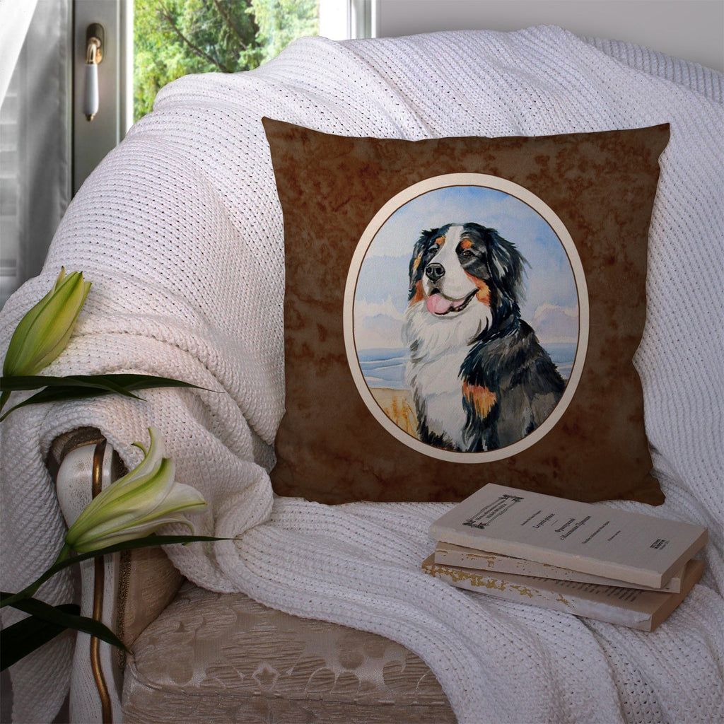 Momma's Love Bernese Mountain Dog Decorative Throw Pillow 14x14 Indoor Outdoor Accent Cushion, Fabric Cover with Insert for Sofa, Bed, Porch & Living Room