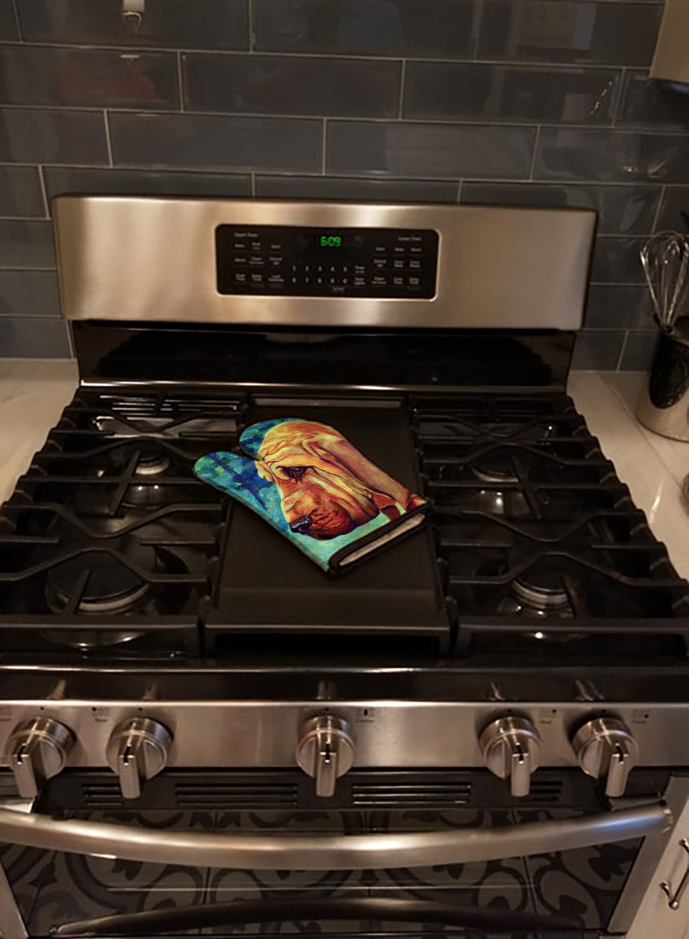 Bloodhound Oven Mitt Heat Resistant Thick Oven Mitt for Hot Pans and Oven, Kitchen Mitt Protect Hands, Cooking Baking Glove
