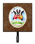 Hugs Boston Terrier Leash or Key Holder Wall Hooks, Key Hooks Holder, Coat Rack Wall Mount, Coat Hooks, Hooks for Hanging Keys, Towels, Aprons, Leashes