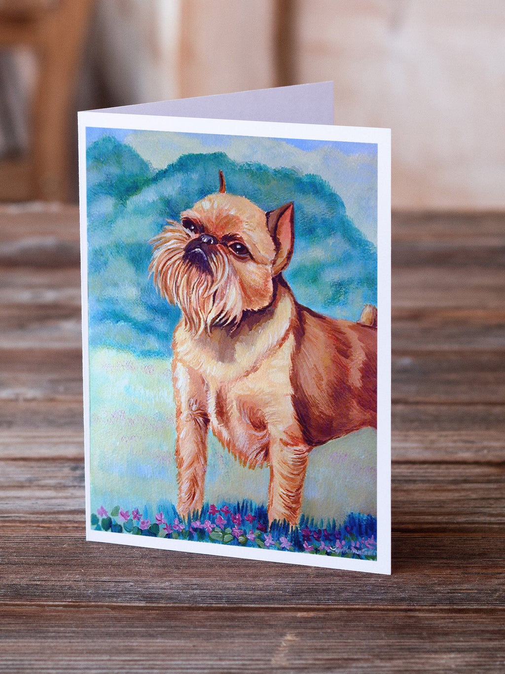Brussels Griffon Greeting Cards Pack of 8 Blank Cards with Envelopes Whimsical A7 Size 5x7