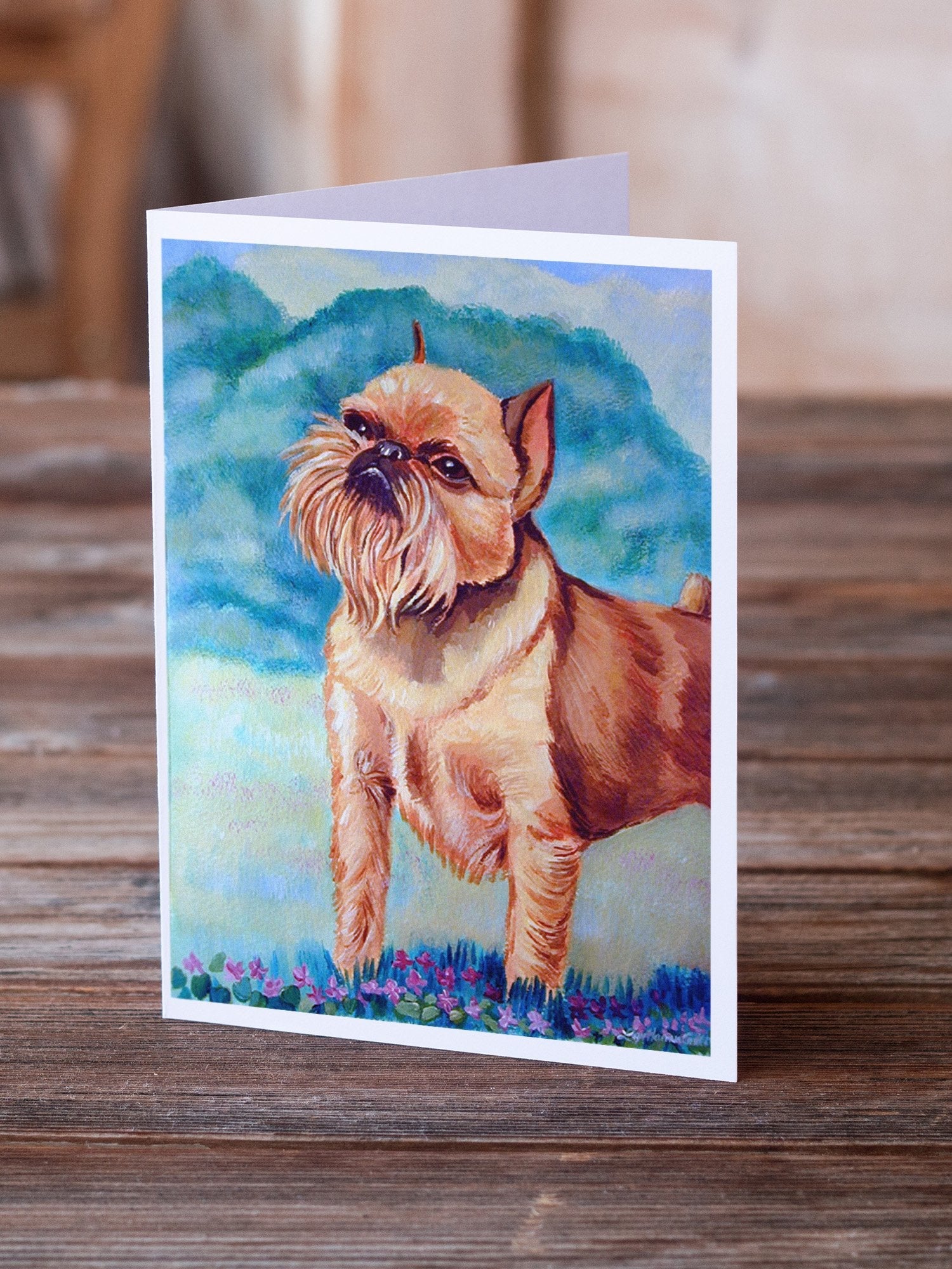 Brussels Griffon Greeting Cards Pack of 8 Blank Cards with Envelopes Whimsical A7 Size 5x7