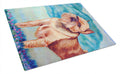 Brussels Griffon Cutting Board Tempered Glass Kitchen Cutting Surface, Heat Resistant Chopping, Non-Slip Feet, Food Prep & Serving