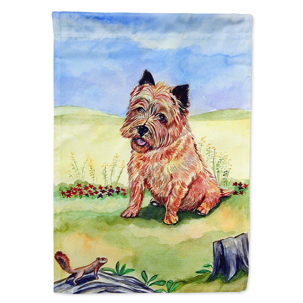 Cairn Terrier and the Chipmunk House Flag 28x40 Porch Sleeve Pole Decorative Outside Yard Banner Artwork Wall Hanging, Polyester