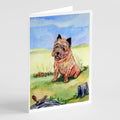 Cairn Terrier and the Chipmunk Greeting Cards Pack of 8 Blank Cards with Envelopes Whimsical A7 Size 5x7