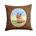 Cairn Terrier and the Chipmunk Decorative Throw Pillow 14x14 Indoor Outdoor Accent Cushion, Fabric Cover with Insert for Sofa, Bed, Porch & Living Room