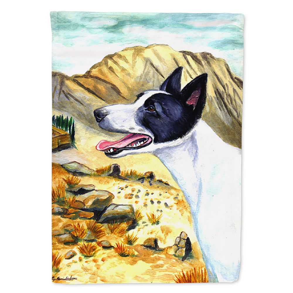 Canaan Dog House Flag 28x40 Porch Sleeve Pole Decorative Outside Yard Banner Artwork Wall Hanging, Polyester
