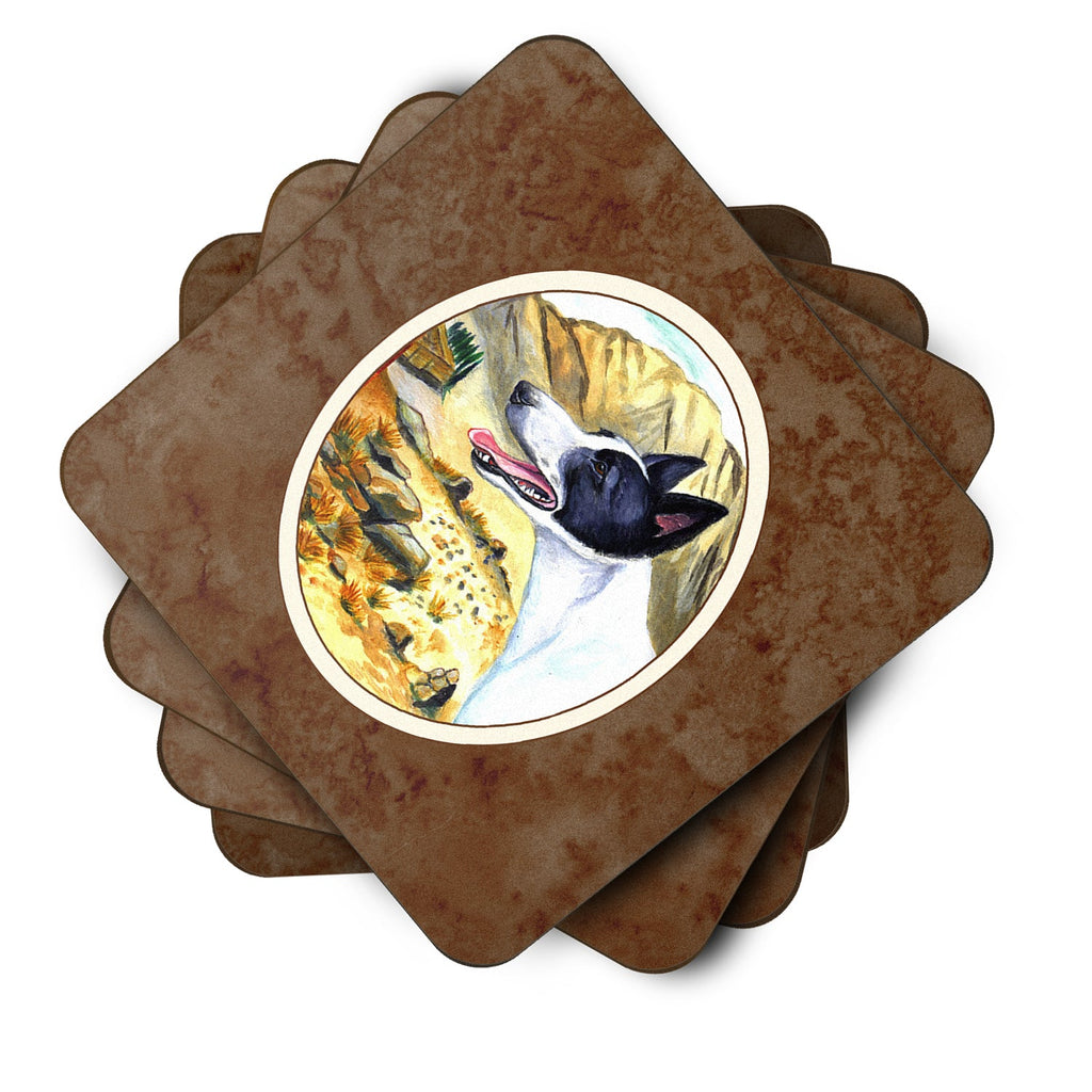 Canaan Dog Foam Coasters Set of 4 Cup Coasters for Indoor Outdoor, Tabletop Protection, Anti Slip, Mouse pad Material