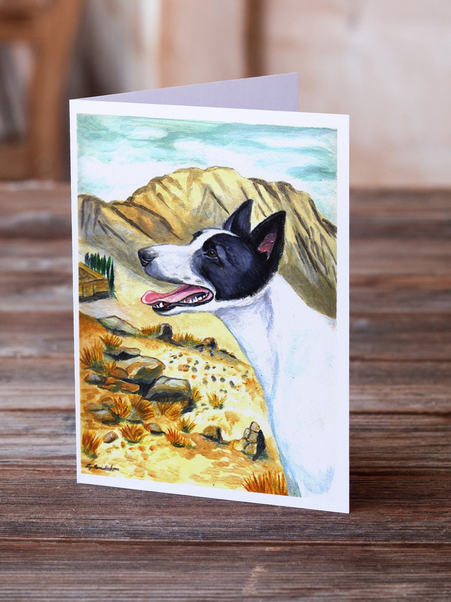 Canaan Dog Greeting Cards Pack of 8 Blank Cards with Envelopes Whimsical A7 Size 5x7