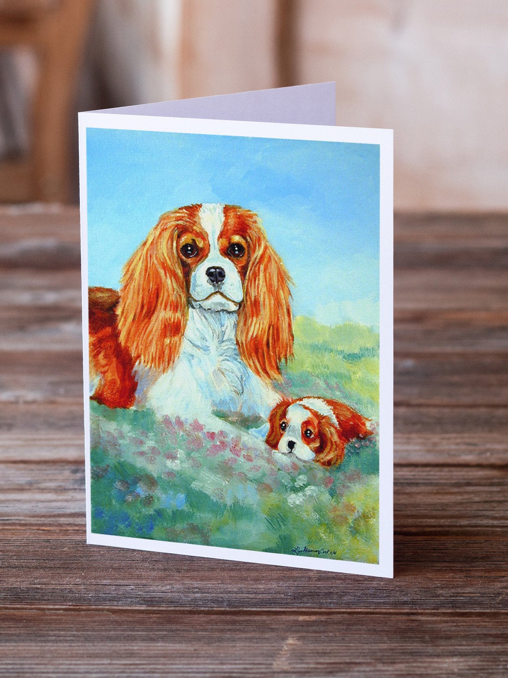 Cavalier Spaniel Momma's Love Greeting Cards Pack of 8 Blank Cards with Envelopes Whimsical A7 Size 5x7