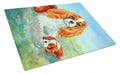 Cavalier Spaniel Momma's Love Cutting Board Tempered Glass Kitchen Cutting Surface, Heat Resistant Chopping, Non-Slip Feet, Food Prep & Serving
