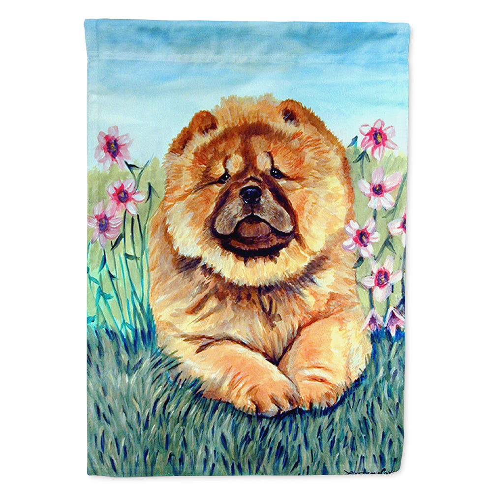 Chow Chow House Flag 28x40 Porch Sleeve Pole Decorative Outside Yard Banner Artwork Wall Hanging, Polyester