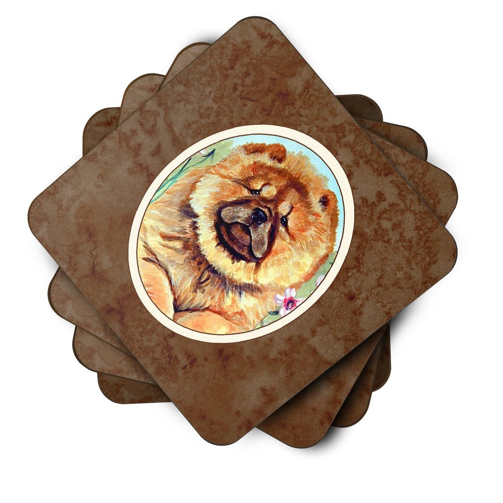 Chow Chow Foam Coasters Set of 4 Cup Coasters for Indoor Outdoor, Tabletop Protection, Anti Slip, Mouse pad Material