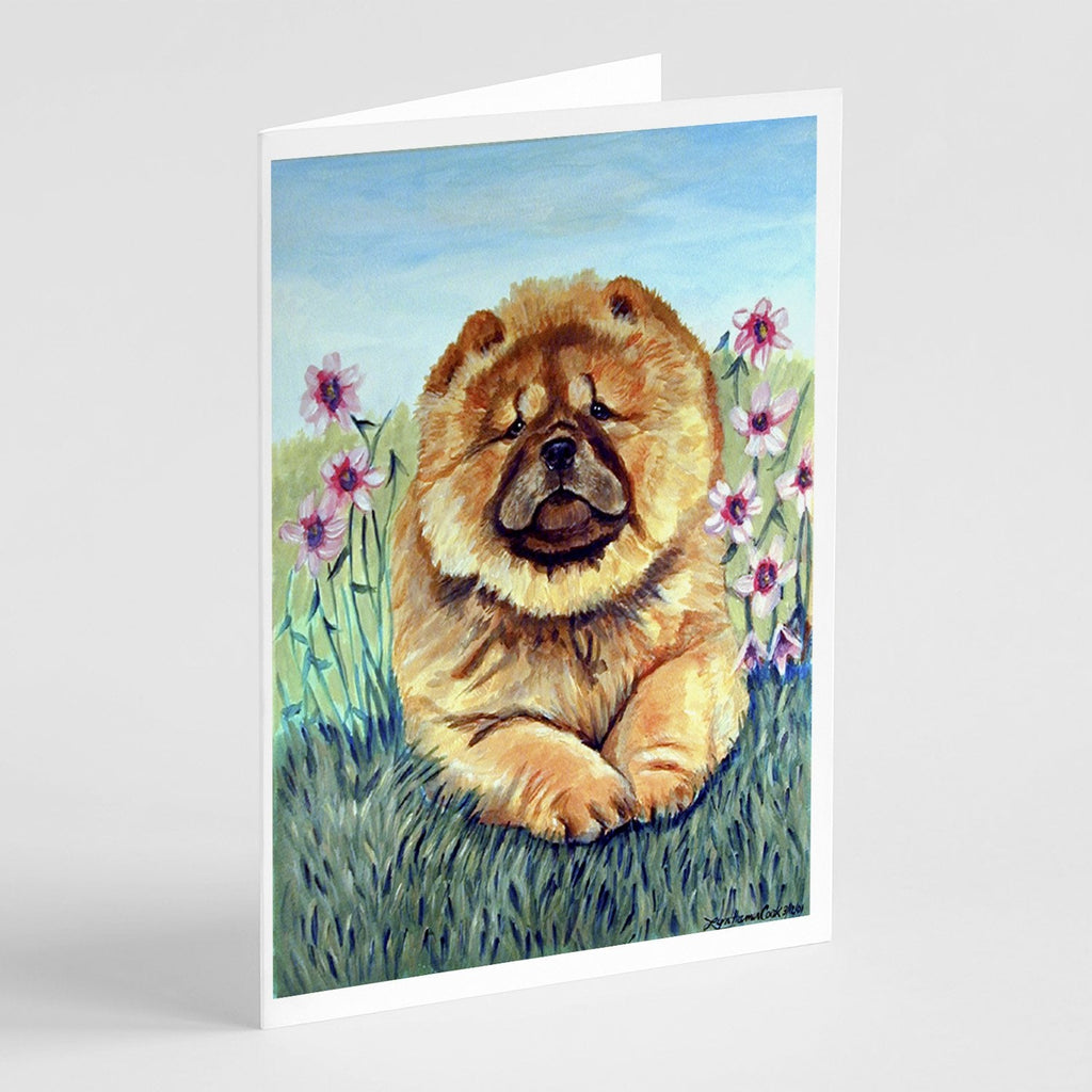 Chow Chow Greeting Cards Pack of 8 Blank Cards with Envelopes Whimsical A7 Size 5x7