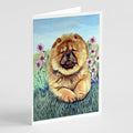 Chow Chow Greeting Cards Pack of 8 Blank Cards with Envelopes Whimsical A7 Size 5x7