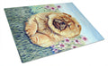 Chow Chow Cutting Board Tempered Glass Kitchen Cutting Surface, Heat Resistant Chopping, Non-Slip Feet, Food Prep & Serving