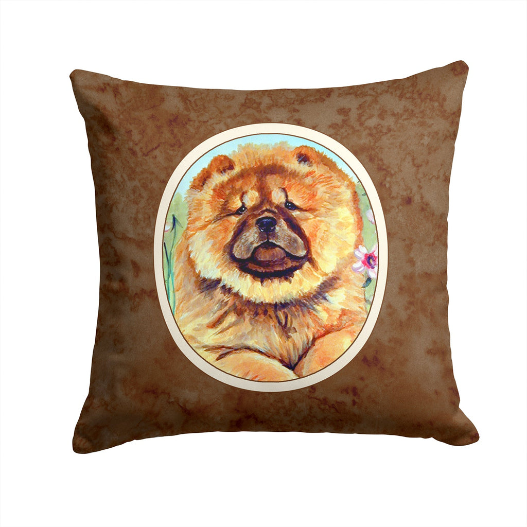 Chow Chow Decorative Throw Pillow 14x14 Indoor Outdoor Accent Cushion, Fabric Cover with Insert for Sofa, Bed, Porch & Living Room