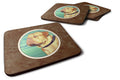 Dogue de Bordeaux Foam Coasters Set of 4 Cup Coasters for Indoor Outdoor, Tabletop Protection, Anti Slip, Mouse pad Material