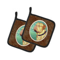 Dogue de Bordeaux Pot Holder Set of 2 Heat Resistant Quilted Hot Pads 7.5 x 7.5 Inch, Insulated Kitchen Trivets for Cooking & Baking