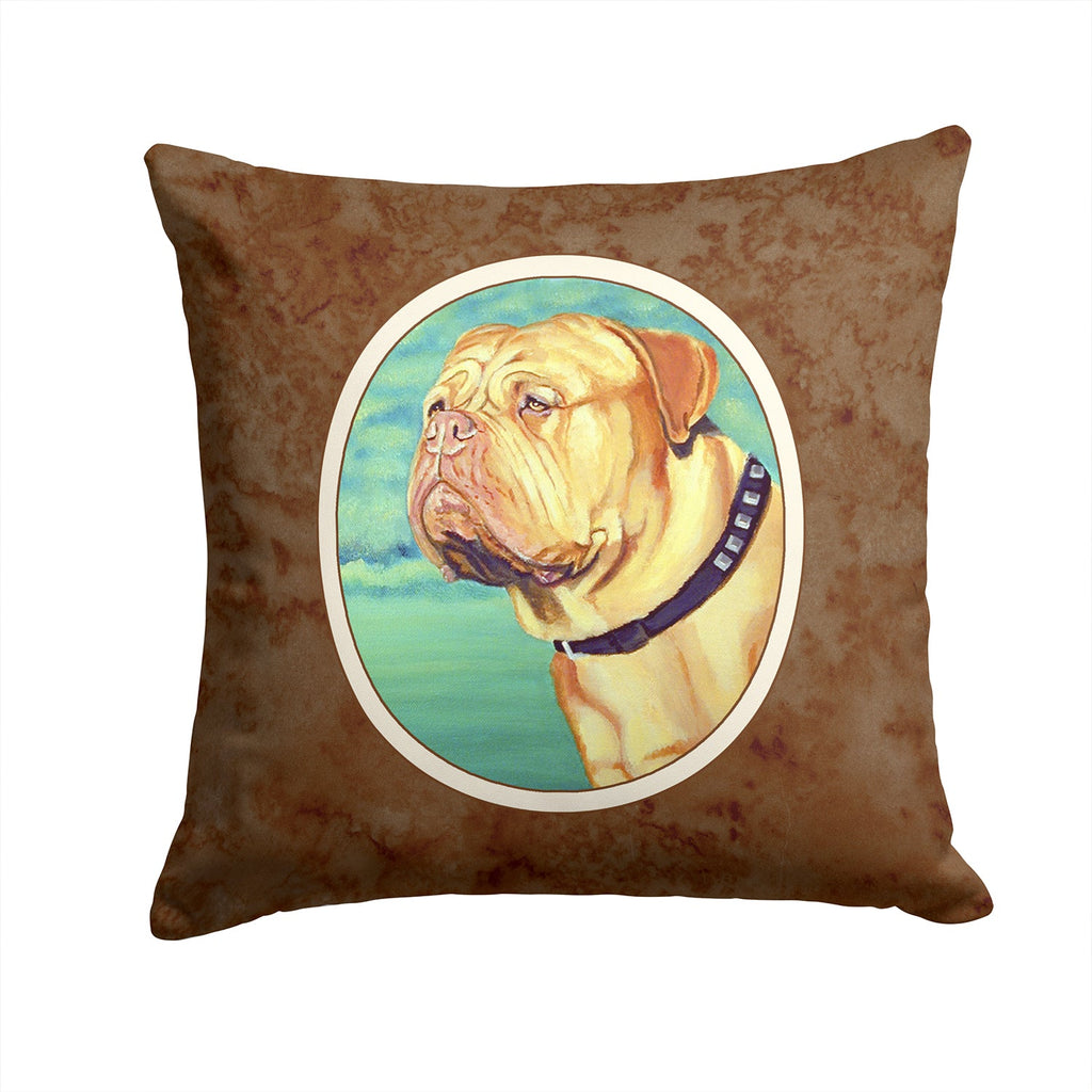 Dogue de Bordeaux Decorative Throw Pillow 14x14 Indoor Outdoor Accent Cushion, Fabric Cover with Insert for Sofa, Bed, Porch & Living Room